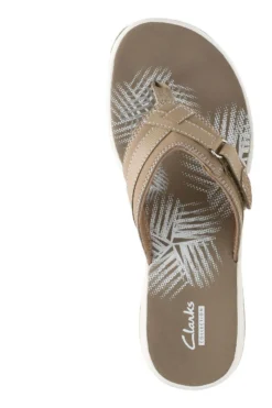 Clarks Breeze Sea Taupe Thong Sandal -Fashion Shoe Store 26125507 7