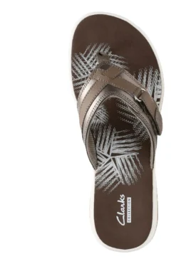 Clarks Breeze Sea Pewter Thong Sandal -Fashion Shoe Store 26125509 6