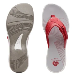 Clarks Breeze Sea Red Thong Sandal -Fashion Shoe Store 26125718 7