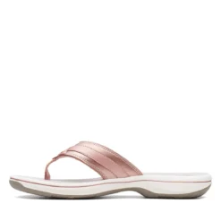 Clarks Breeze Sea Rose Gold Thong Sandal -Fashion Shoe Store 26142608 5