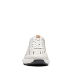 Clarks Un Rio Tie White Nubuck Leather Sneaker -Fashion Shoe Store 26148256 3