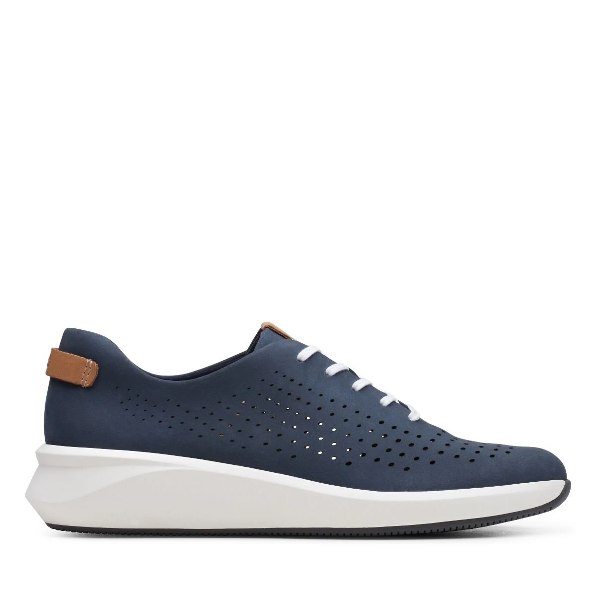 Clarks Un Rio Tie Navy Nubuck Leather Sneaker 2 Clarks Un Rio Tie Navy Nubuck Leather Sneaker - Image 2