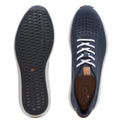 Clarks Un Rio Tie Navy Nubuck Leather Sneaker 9 Clarks Un Rio Tie Navy Nubuck Leather Sneaker -Fashion Shoe Store 26148717 7