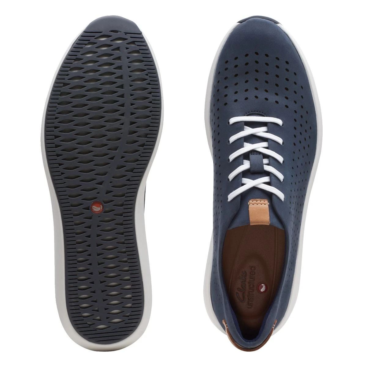 Clarks Un Rio Tie Navy Nubuck Leather Sneaker 5 Clarks Un Rio Tie Navy Nubuck Leather Sneaker - Image 5