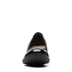 Clarks Elin Palm Black Leather Wedge Heel -Fashion Shoe Store 26149580 3