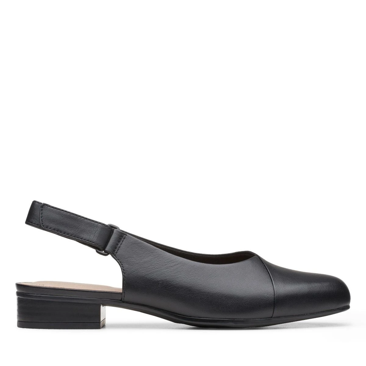 Clarks Juliet Pull Black Leather Slingback Heel 2 Clarks Juliet Pull Black Leather Slingback Heel - Image 2