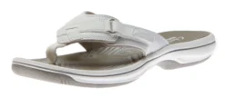 Clarks Breeze Sea White Thong Sandal