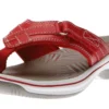 Clarks Breeze Sea Red Thong Sandal