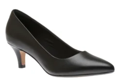 Clarks Linvale Jerica Black Leather Pump