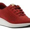 Clarks Un Rio Tie Red Nubuck Leather Sneaker
