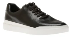 Cole Haan GrandPrø Rally Laser Cut Black Leather Lace-Up Sneaker