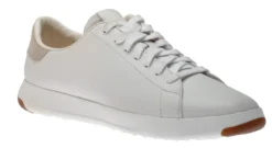 Cole Haan GrandPrø White Leather Lace-Up Tennis Sneaker