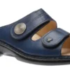 Finn Comfort Sansibar Blue Leather Sandal