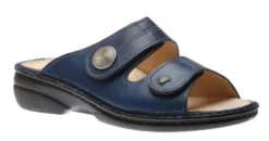 Finn Comfort Sansibar Blue Leather Sandal