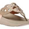 Elora Crystal Rose Gold Thong Sandal