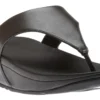 Lulu Black Leather Thong Sandal