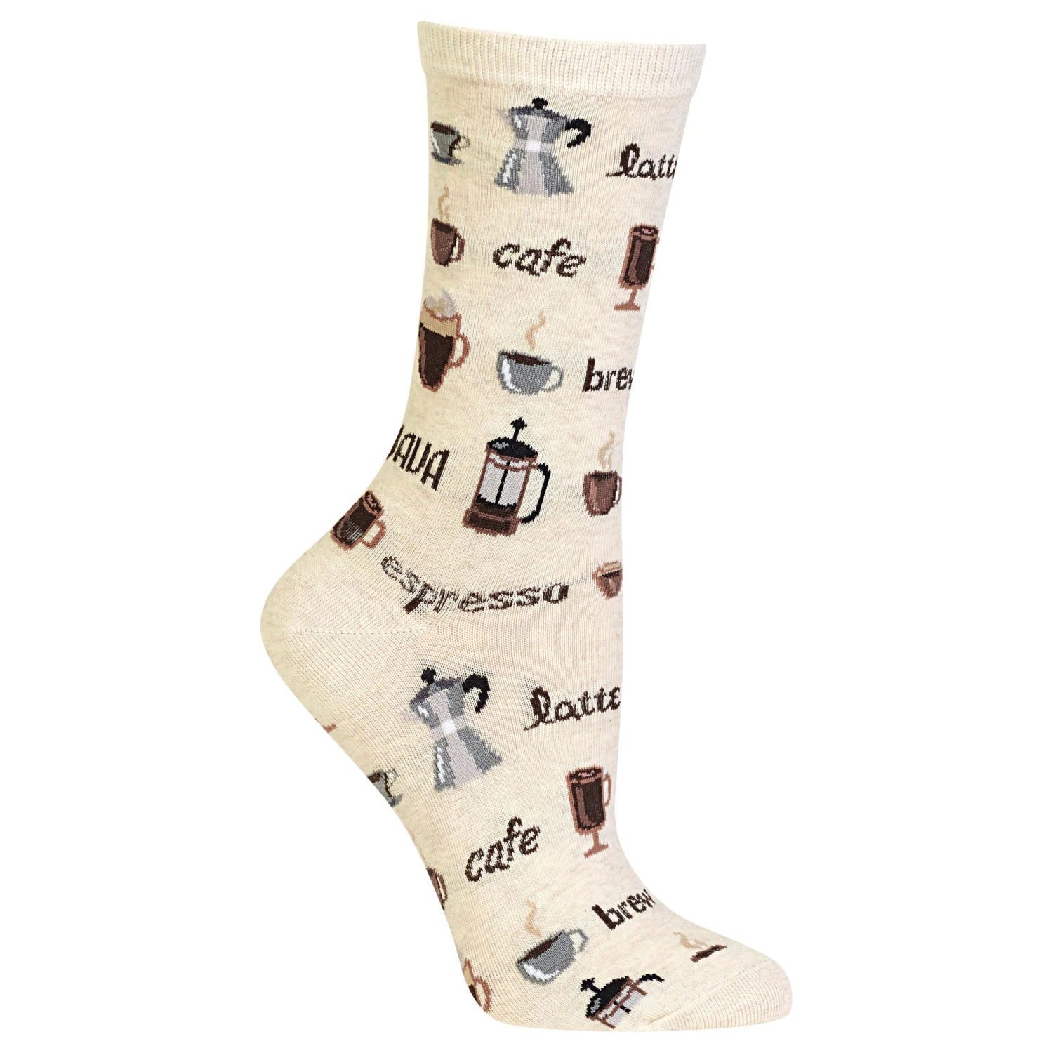 Hotsox Women's Coffee Crew Socks 2 Hotsox Women's Coffee Crew Socks - Image 2