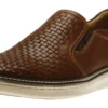 McGuffey Woven Tan Brown Leather Slip-On Sneaker
