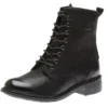 Josef Seibel Selena 06 Black Leather Lace-Up Ankle Boot