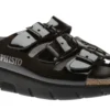 Mephisto Zach Black Patent Slide Sandal