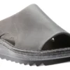 Ardisia Grey Leather Slide Sandal