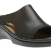 Rome Black Leather Slide Sandal