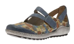 Remonte Odense Blue Multicolour Mary Jane Flat Shoe