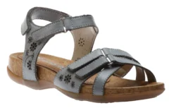 Remonte Odeon Blue Flower Perforated Leather Sandal