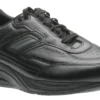 Journey Black Leather Lace-Up Walking Shoe