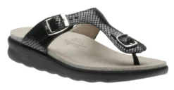 Sanibel Black Snake Thong Sandal