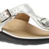 Sanibel Shiny Silver Thong Sandal
