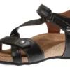 Universe Black Leather Z-Strap Sandal