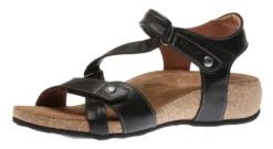 Universe Black Leather Z-Strap Sandal