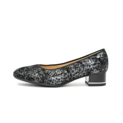 Ara Gabrielle Black & Silver Animal Print Pump 9 Ara Gabrielle Black & Silver Animal Print Pump -Fashion Shoe Store ara1183821a