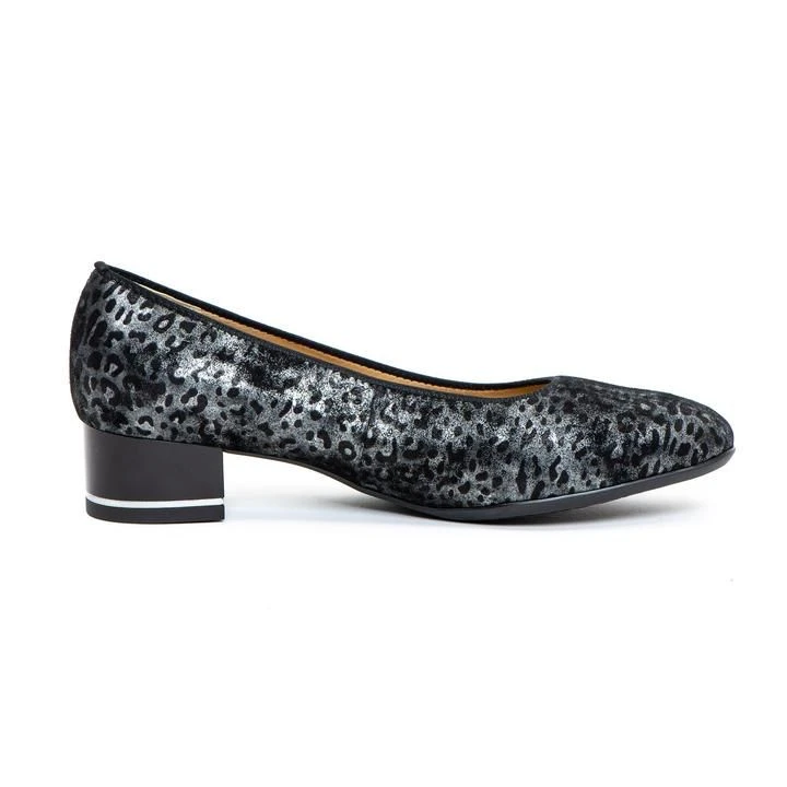 Ara Gabrielle Black & Silver Animal Print Pump 2 Ara Gabrielle Black & Silver Animal Print Pump - Image 2