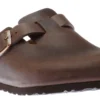Birkenstock Boston Habana Brown Oiled Leather Soft Footbed Clog