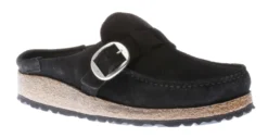 Birkenstock Buckley Black Suede Leather Clog