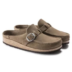 Birkenstock Buckley Gray Taupe -Fashion Shoe Store birbuckley07c