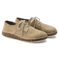 Birkenstock Gary Unisex Sand Suede Leather Lace-Up Sneaker -Fashion Shoe Store birgary08b