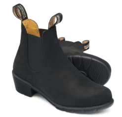 Blundstone 1960 - Women's Series Heel Black Nubuck Leather Boot -Fashion Shoe Store blu196022b