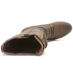 Anisa Brown Tall Lace-Up Boot -Fashion Shoe Store ch6165 anisa tall lace boot tan 840036617731 t