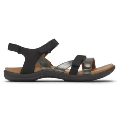 Rubey Black Three Strap Sandal -Fashion Shoe Store ci0173 rubey instep str black 194097328397 s