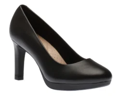 Clarks Ambyr Joy Black Leather Dress Pump