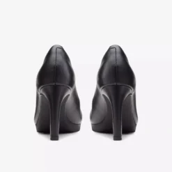 Clarks Ambyr Joy Black Leather Dress Pump -Fashion Shoe Store claambyrj01c