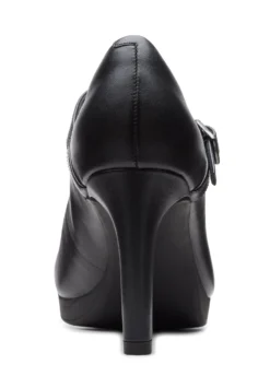 Clarks Ambyr Shine Black Leather Mary Jane Heel Pump -Fashion Shoe Store claambyrs01c