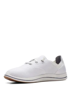 Clarks Breeze Ave White -Fashion Shoe Store clabreezeave09c