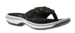 Clarks Breeze Sea Black Thong Sandal -Fashion Shoe Store clabreezes01 1