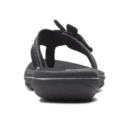 Clarks Brinkley Flora Black Patent Thong Sandal -Fashion Shoe Store clabrinkleyf31c