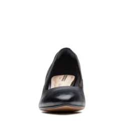Clarks Linvale Jerica Black Leather Pump 7 Clarks Linvale Jerica Black Leather Pump -Fashion Shoe Store clalinvalej01b