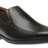 Clarks Whiddon Step Black Leather Dress Loafer